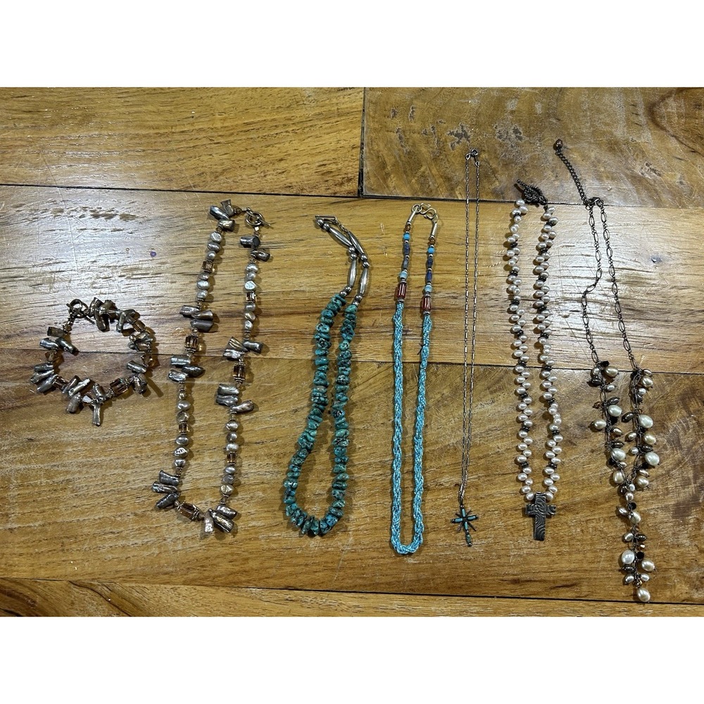 Sterling 925 Necklace Turquoise Bead Necklace Lot